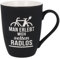 Spruchreif | SOFT-TOUCH-Tasse Radlos mit beidseitiger Gravur | Lustiges Geschenk E-Bike Fahrer | 350 ml |Hochwertige Tasse mit weicher Oberfläche