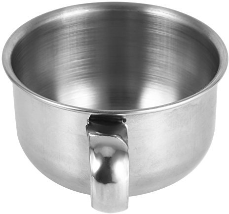 Rasierschale, Rasierseifenschale, Rasierbecher Edelstahl Metall Rasierseife Becher Schüssel Tasse Rasierer Rasierer Reinigungsschaum Werkzeug für Mann