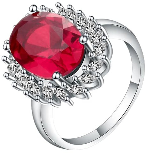 Whoiy Gaensebluemchen Ring, Ring Damen Modeschmuck Silber Eheringe Blume 54 (17.2) Verlobungsring für Frauen