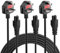 CYD 10FT(3m) Long AC Power Cord, 10A 125V 3 Prong Mickey Mous Power Cord Compatible with HP, Dell, Acer, Lenovo, Asus Laptop Computer Charger, Projector, Monitor, Scooter Power Cable, 3Pack
