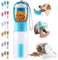 Paoakaola Dog Water Bottle 3 in 1, Leak Proof Portable Pet Water Bottle with Food Container & Poop Bag Dispenser, Water Dispenser for Dog, Puppy for Walking, Hiking, Camping, Travel (20oz Blue)