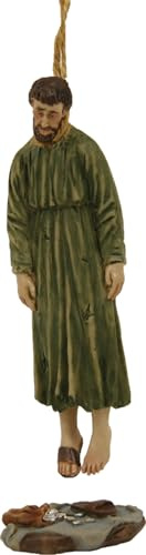 FADEDA 2X Passionsfigur: Hängender Judas/Höhe:9 cm/handbemalt/detailgetreue Krippen Figuren - Weihnachten Tisch Dekoration Krippe Zubehör