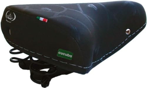 CUCUBA Montegrappa Cruiser Komfort-Sattel mit Federn und Polyurethan-Polsterung aus stoßfestem Memory-Schaum für Fahrrad Graziella – Oldtimer – City Bike – Holland Unisex