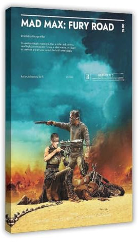 EYEZER Mad Max Fury Road Poster Leinwand Poster Schlafzimmer Dekor Sport Landschaft Büro Zimmer Dekor Geschenk Rahmenstil 60 x 90 cm