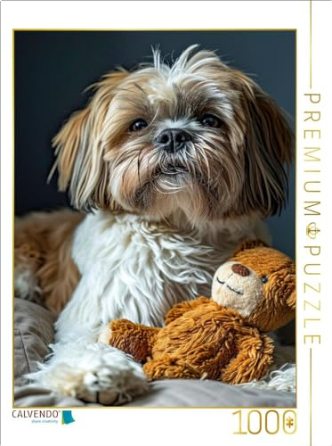 CALVENDO Puzzle Shih Tzu, Mein Lieblingsspielzeug | 1000 Teile Lege-Größe 48 x 64 cm Foto-Puzzle für glückliche Stunden