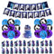 SUNSK Geburtstagsballons Wolf Tier Luftballons Runde Latexballon Happy Birthday Girlande Wolf Kuchen Topper Geburtstag Deko für Jungen 44 Stück