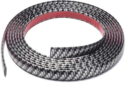Adunsiaoto Bandes Adhésives Décoratives Pour Auto, Adhésive En PVC Anti-Collision Pour Fenêtre De Voiture, Universel Confinement Fibre De Carbone Bande Baguette Adhésive Auto Voiture Moto(20mm)