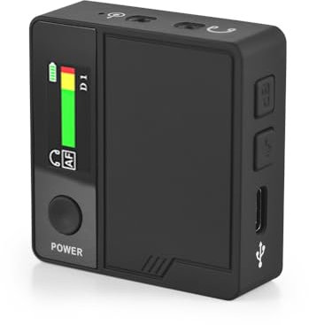 summina Cambiador de Voz Micrófono Incorporado Dispositivo de Cambio de Voz Portátil con 11 Efectos de Sonido Pantalla a Color Mini Transmisión en Vivo Micrófono de Mano con Clip