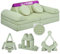 Linodino® Spielsofa Cord Fantasiewelt, Kindersofa-Bausteine - Kreative Stapelsteine für Kinder - Kindercouch, Sofa-Kuschelecke im Kinderzimmer | Schaumstoff-Softbausteine [Avocado Grün]