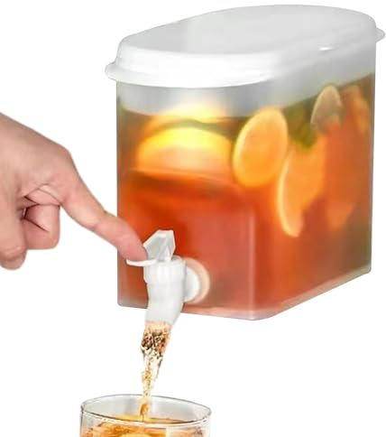 2.8L Drinks Dispenser with Tap, Water-Jug for Fridge Fridge Water Dispenser Fridge Beverage Water Dispenser with Leak-Proof Spigot PP Water Dispensers Beverage Water Dispenser with Faucet