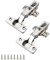 Soft Close Scharnier, Schrank Tür Scharniere mit Gasdruckfeder, 105° Öffnungswinkel, Topf Scharnier Durchmesser 35 mm, verdeckte Küchenschrank Scharniere mit Schrauben (2 Stück - Eckanschlag)