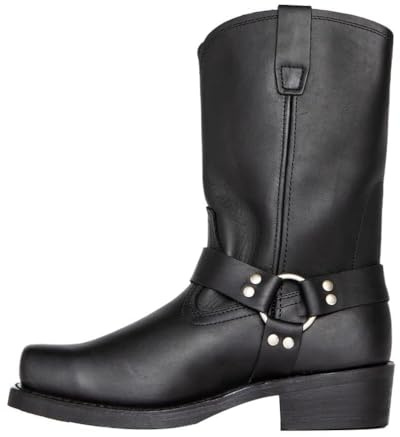 ticticlily Stivali Uomo Autunno Inverno Cerniera a Punta Quadrata Modello Vintage Ricamato Scarpe Stivali da Cowboy
