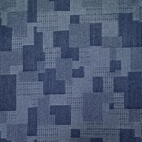 dunkelblauer Jacquard-Denim, Jeansstoff (9,2 oz), Breite: ca. 1,74 m, Meterware per 0,5 m
