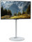 unho Soporte TV de Pie de Base de Efecto Mármol Regulable en Altura, Soporte de Suelo Blanco para Televisión Universal para de 40-75, VESA 600x400mm, Garga de 40kg