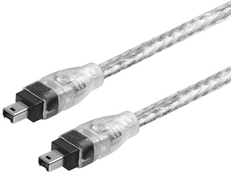 Herfair FireWire IEEE 1394 Cable,4 Pin to 4 Pin Male to Male Cord,Data Transfer Adapter,FireWire 400 DV iLink Converter for Laptop to Camcorder,DV Camera to Computer Cable 1.8m