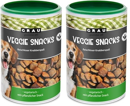 GRAU - l’Original - Snacks sans céréales, végétariens pour Chiens, Veggie Snacks, Pack de 1 (1 x 400 g), complément Alimentaire pour Chiens (Lot de 2)