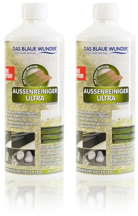 Das Blaue Wunder I Außenreiniger Ultra I Grünbelagentferner Steinreiniger Terrassenreiniger I chlorfrei I effektive, mühelose und tiefenwirksame Entfernung (2, 1000 ml)