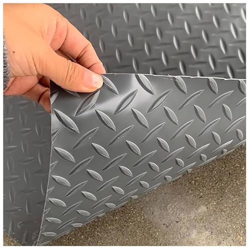 Revêtement de sol en caoutchouc de garage, tapis de sol de garage, tapis de garage en rouleau for espace de revêtement sous la voiture, tapis de sol de garage en PVC for gymnases, bateaux, remorques d