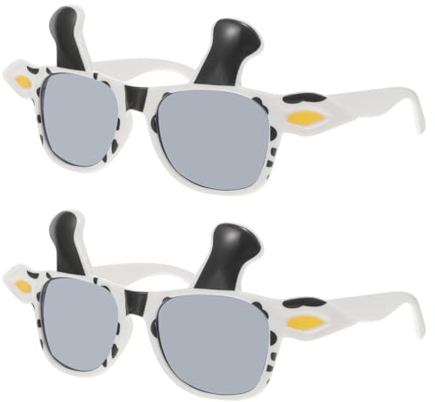 FOMIYES Kuhbrille Lustige Sonnenbrille 2 StüCk FüR Maskerade Und PartyzubehöR Pc Material FüR Unbeschwerten Tragekomfort