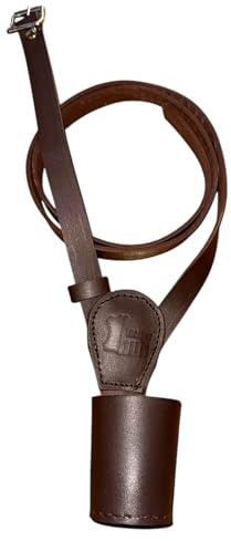 Flag Pole Holder Leather Cross Belt for Kids, Adjustable Mini size Parade Belt in Brown, White & Black colours, Children’s Honour Guard Ceremonial Flag Carrier Strap for Marching or Events (BROWN)
