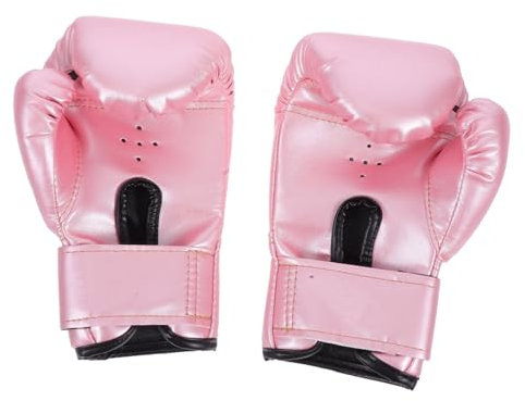 UKCOCO Guantoni Boxe Per Guantoni Pu Con Fodera Design e Traspirante Per Allenamento e Sparring Colore Rosa
