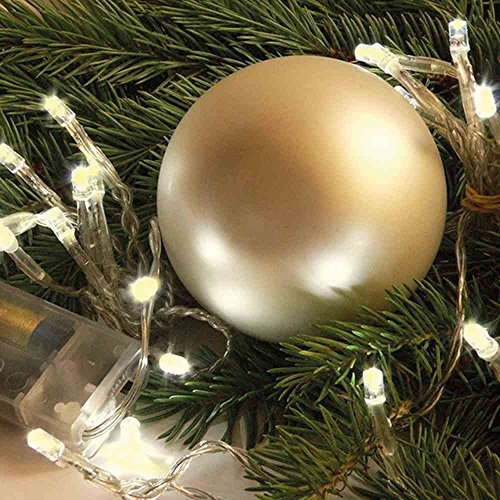 FHS LED-Micro-Kette mit Timer 10er innen warmweiß für 2 x AA ***NEU***