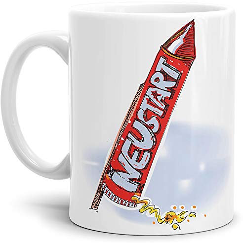 Tassendruck Design-Tasse Neustart - Kaffeetasse/Mug/Cup - Qualität Made in Germany