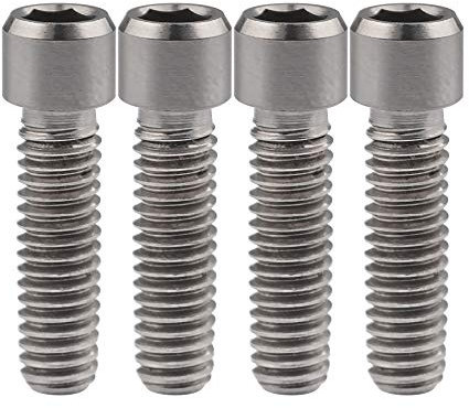 Ruifu M4 x 10 13,5 15 20 25 mm kleine Innensechskantschraube Fahrrad Hinter-/Umwerfer H/L Einstellschrauben 4 Stück (M4 x 20 mm, Titan)