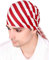ThePirateDressing Piraten-Bandana, Mittelalter, Renaissance, Leinen, Dreieckstuch [C1418], Rot - Weiß (100 % Baumwollstoff), 33 inch x 52 inch x 33 inch