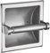 M2cbridge Porte-papier toilette encastré en acier inoxydable 18/8 de style hôtel en nickel brossé avec support de montage arrière pour mur en bois/ciment