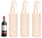 Hell Blues HB Wine Tote Bags - 3-Pack Wine Carrying Bag Set, Ideal Bottle Carrier, Cotton Canvas Gift Pack, Picnic Wine Accessories, 13 x 6.5 x 3 inches (3 Pack)