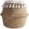 Cesta de mimbre, cesta de lavandería, tejido de paja Seagrass, para el vientre, cesta de almacenamiento de plantas de vivero, bolsa de almacenamiento cosmética, cesta hecha a mano, para