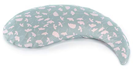 Kinderhaus Blaubär Set Theraline Stillkissen Yinnie & Windel, Kleines Stillkissen 135 cm x 35 cm, Stillkissen mit Mikroperlen | inkl. Stillkissenbezug, Design:Blüten rosa