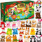 JOYIN 2025 Mini-Adventskalender mit Tierplüsch, Weihnachten, 24 Tage Countdown-Adventskalender mit 24 Tierplüschtieren