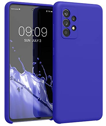 kwmobile Hülle kompatibel mit Samsung Galaxy A52 / A52 5G / A52s 5G Hülle - Silikon Handy Case - Handyhülle weiche Oberfläche - kabelloses Laden - Baltik Blau