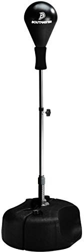 Boutmaster Boxsack mit Ständer, für Erwachsene, Höhenverstellbar - Freistehender Punchingball Boxing Speed Bag - Ideal für MMA-Training, Boxausrüstung, Stressabbau & Fitness (Pro)