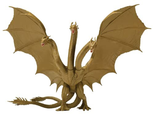 MonsterVerse Godzilla King of the Monsters 6 Inch Titan King Ghidorah Articulated Action Figure with Battle Damage Reveal Feature, Kids Age 3+