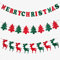 weigav Pancartas Rojas de Navidad, Alces Verdes de Navidad, Decoraciones de Arboles de Navidad/Decoraciones de Navidad Banderas de Fiesta, Se Pueden Colgar en Puertas, Ventanas, Escenario