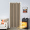 SK Studio Türvorhang Blickdicht Thermo Gardinen Vorhang mit Ösen Thermovorhang Kälteschut Wärmeisolierend für Schlafzimmer Tür Schrank Vorhang Braun 1, 132x198cm
