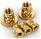Gewindeeinsatz Messing Heiße Schmelze Einsatz Rollled Flansch Kupfermutter-Gewinde-Wärme-Wärme-Injektion Einbettung T-Typ-Nuss M2 M2,5 m3 m3,5 m4 m5 m6 m8 (Size : M3x4.4xOD4.4 20pcs)