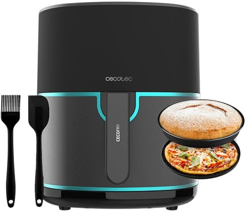 Cecotec Cecofry Fantastik Inox 6500 Pack. 1700W, 6'5L, Tecnología PerfectCook, 12 modos de Cocinado, Táctil, Regulable 80-200ºC, Cocina hasta 60 min, Accesorios de Silicona, Sin Sobrecalentamiento