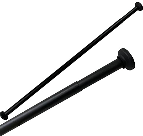 ALU Duschvorhangstange Schwarz Matt von bis 70-120 cm Teleskopstange Klemmstange für Badewannen Duschen NEU