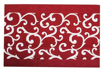 Russo Tessuti Coprifornelli Copri Piano Cottura Maxi 5 Fuochi GHIRIGORI Barocco Arredo Cucina -Bordeaux