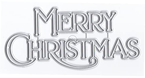 DzIxY Merry Christmas Metall-Stanzformen für transparente Stempel und Metall-Stanzformen, Sets für Kartenherstellung, Scrapbooking, Papierbedarf, Dichtungen, Aufbewahrungstaschen