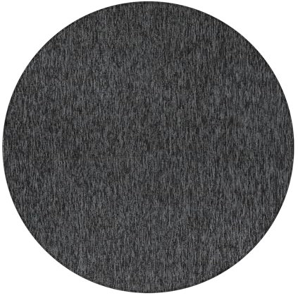 Carpetsale24 Runder Teppich 160 cm Anthrazit, Einfarbiger Kurzflor Schlingenteppich für Wohnzimmer, Schlafzimmer oder Essbereich, Modern, weich & pflegeleicht
