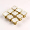 EVERGD 27mm Pure Copper Handle Shell Brass Gold Wardrobe Kitchen Cabinet Door Knobs Drawer Cupboard Hardware Pull Handle Clothes Coat Hook Modern Simple (9, Four-Leaf-Pear White)