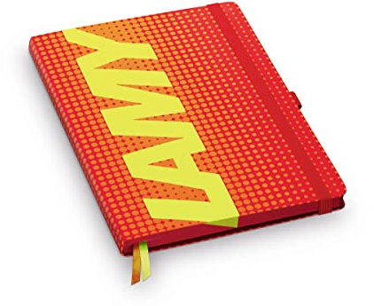 LAMY paper Softcover A5 Notizbuch 810- Format DIN A5 (145 x 210 mm) in der Farbe glossy red Lineatur, 192 Seiten und elastischem Verschlussband