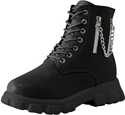 Generisch Stiefeletten Damen Mit Absatz Elegant Lack Stiefeletten Braun Herbst Boots Leder Stiefel Schwarz Chelsea Boots Kurz Beige Ankle Boots Mit Absatz Boot 37 38 39 40 41 42