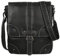 Ven Tomy Damen Leder Umhängetasche Schultertasche Crossbody Bag 001, Farbe:Schwarz