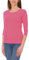 Alkato T-Shirt da Donna a Maniche a 3/4 con Scollo Tondo, Rosa Antico, S